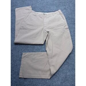Carbon2Cobalt Mens Element Pants Tan Khaki Cotton Straight Leg Size 36x32